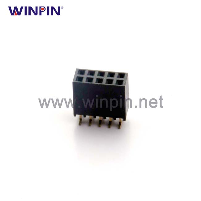 Female Header Connector 2.0mm Pitch H6.3 Double Row Surface Mount Y-Type With Post PC5.5