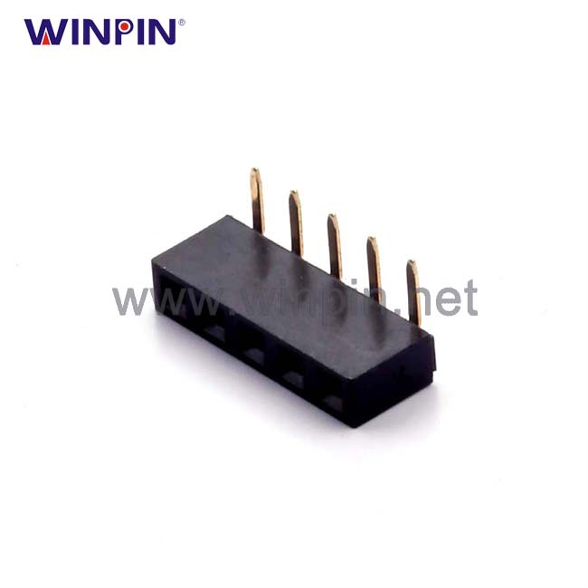 Female Header Connector 2.0mm Pitch H6.35 Single Row Right Angle Type