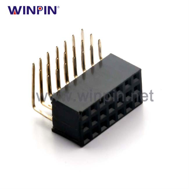 Female Header Connector 2.0mm Pitch H6.35 Triple Row Right Angle Type
