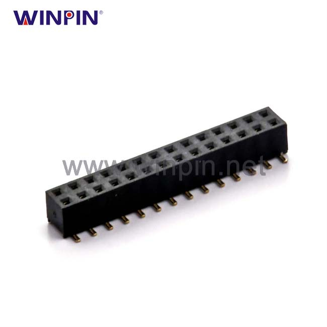 Female Header Connector 2.54mm Pitch H3.5 Double Row SMT U-Type PC6.7mm