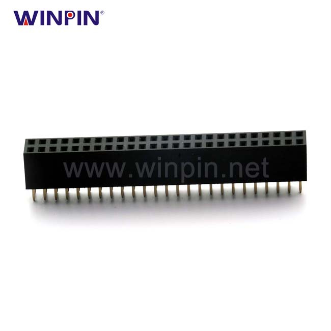 Female Header Connector 2.54mm Pitch H7.1 Straight Closed U-Type Phosphor bronze Terminal PC3.2
