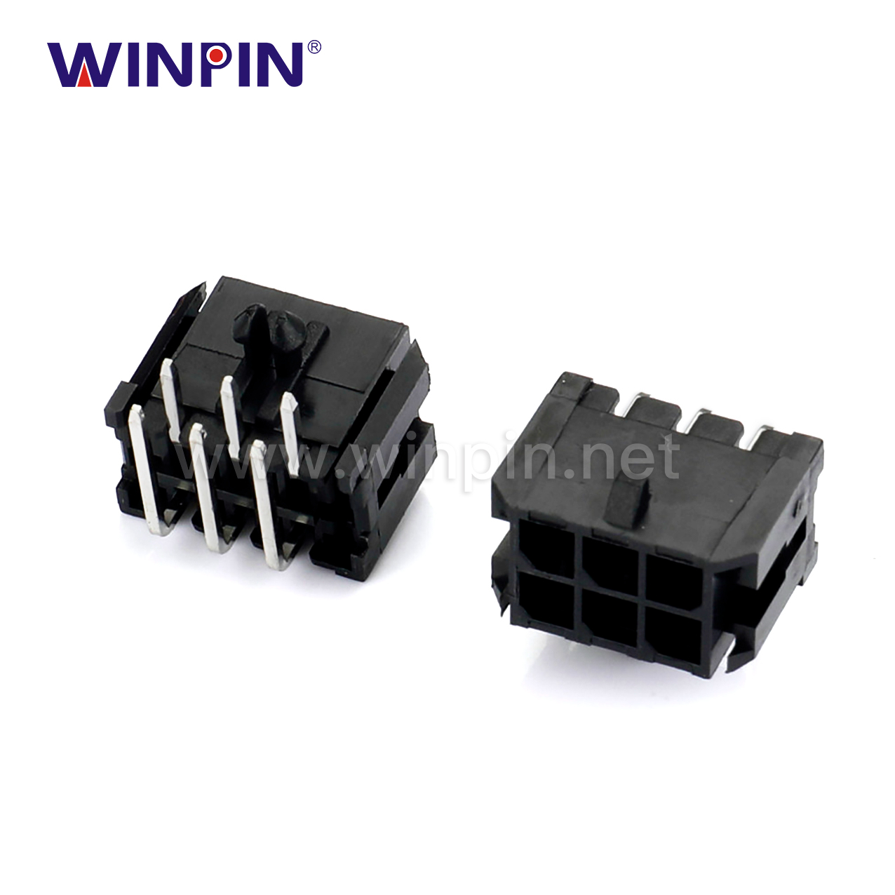 3.00mm Wafer 2X3pin Dual ROW 90°DIP Connector W30001